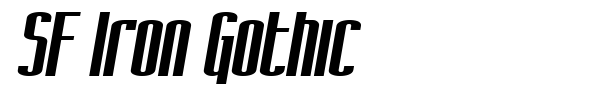 SF Iron Gothic font preview